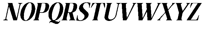 The Musa Editorial Extra Condensed Slant Font UPPERCASE