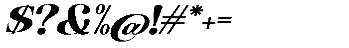 The Musa Editorial Extra Expanded Slant Font OTHER CHARS