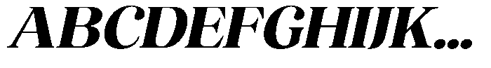 The Musa Editorial Extra Expanded Slant Font UPPERCASE