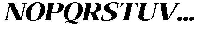 The Musa Editorial Extra Expanded Slant Font UPPERCASE