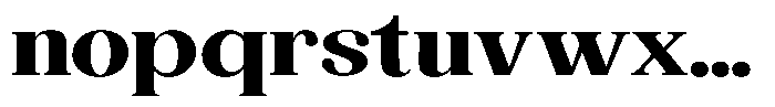 The Musa Editorial Extra Expanded Font LOWERCASE