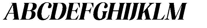 The Musa Editorial Semi Condensed Slant Font UPPERCASE