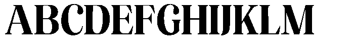 The Musa Editorial Semi Condensed Font UPPERCASE