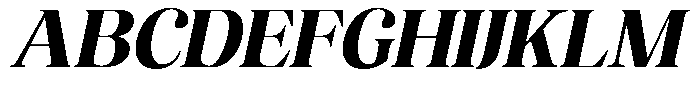 The Musa Editorial Semi Expanded Slant Font UPPERCASE