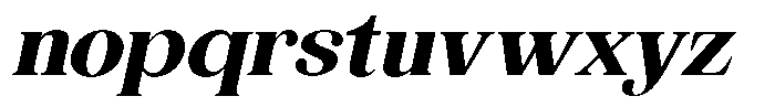 The Musa Editorial Semi Expanded Slant Font LOWERCASE