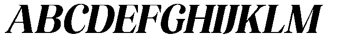 The Musa Editorial Slant Font UPPERCASE