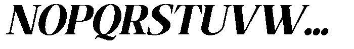 The Musa Editorial Slant Font UPPERCASE