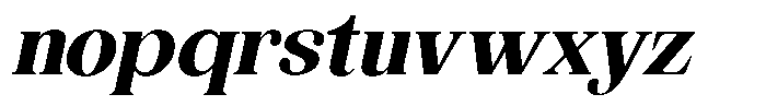 The Musa Editorial Slant Font LOWERCASE