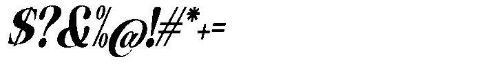 The Musa Editorial Ultra Condensed Slant Font OTHER CHARS