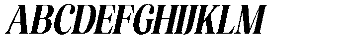 The Musa Editorial Ultra Condensed Slant Font UPPERCASE