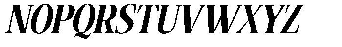 The Musa Editorial Ultra Condensed Slant Font UPPERCASE