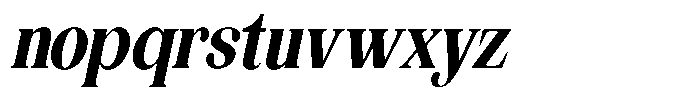 The Musa Editorial Ultra Condensed Slant Font LOWERCASE