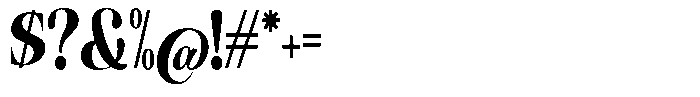 The Musa Editorial Ultra Condensed Font OTHER CHARS