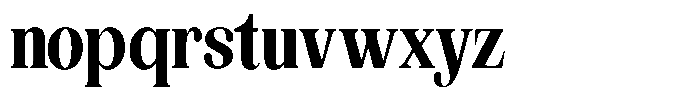 The Musa Editorial Ultra Condensed Font LOWERCASE