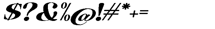 The Musa Editorial Ultra Expanded Slant Font OTHER CHARS
