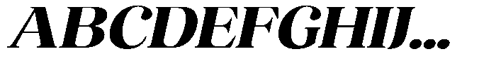 The Musa Editorial Ultra Expanded Slant Font UPPERCASE