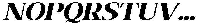 The Musa Editorial Ultra Expanded Slant Font UPPERCASE