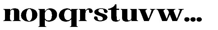 The Musa Editorial Ultra Expanded Font LOWERCASE