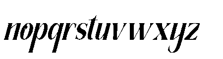 The New Memory  Height Slant Regular Font LOWERCASE