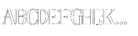 The New Memory  Outline Regular Font UPPERCASE