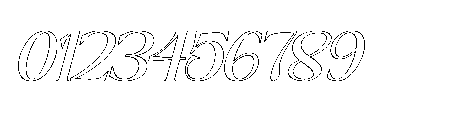 The New Memory  Outline Slant Regular Font OTHER CHARS