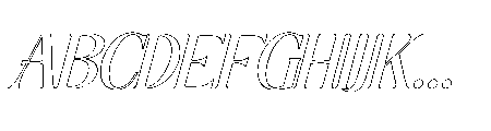 The New Memory  Outline Slant Regular Font UPPERCASE