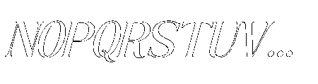 The New Memory  Outline Slant Regular Font UPPERCASE