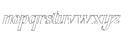 The New Memory  Outline Slant Regular Font LOWERCASE