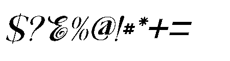 The New Memory  Slant Regular Font OTHER CHARS