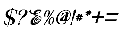 The New Memory  Weight Slant Regular Font OTHER CHARS