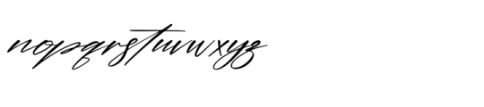 The Pablo Meganta Signature Regular Script Font LOWERCASE