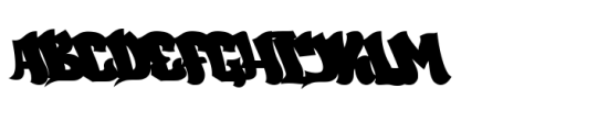 The Ponkys Graffiti Font UPPERCASE