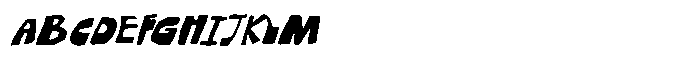 The Popcuts Slant Font UPPERCASE