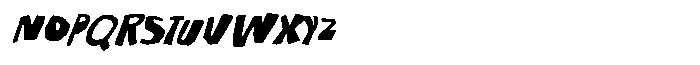 The Popcuts Slant Font UPPERCASE