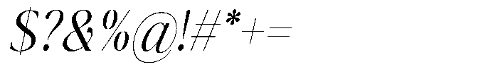 The Positive Sailing Condensed Oblique Font OTHER CHARS