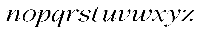 The Positive Sailing Expanded Italic Narrow Font LOWERCASE