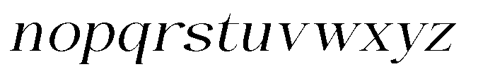 The Positive Sailing Expanded Oblique Narrow Font LOWERCASE