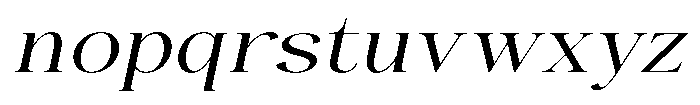 The Positive Sailing Expanded Oblique Font LOWERCASE