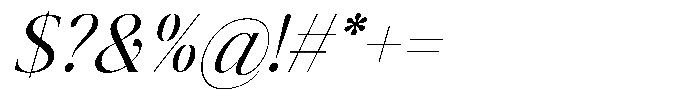 The Positive Sailing Italic Narrow Font OTHER CHARS