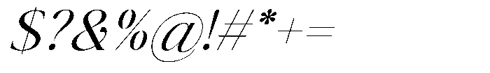 The Positive Sailing Italic Font OTHER CHARS