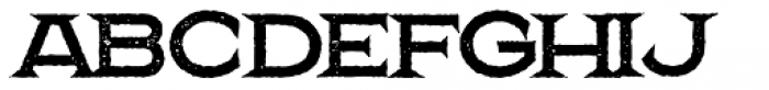 The Pretender Exp Serif Press Font UPPERCASE