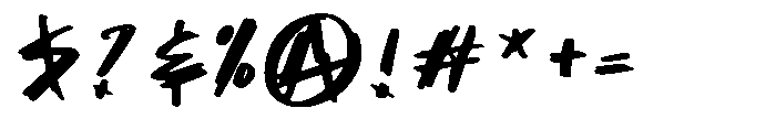 The Punk Notes Font OTHER CHARS