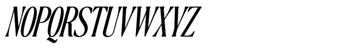 The Qualified Condensed Italic Font UPPERCASE