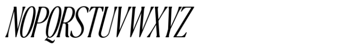The Qualified Extra Light Condensed Italic Font UPPERCASE