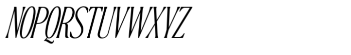 The Qualified Thin Condensed Italic Font UPPERCASE
