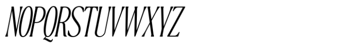The Qualified Thin Slanted Condensed Font UPPERCASE