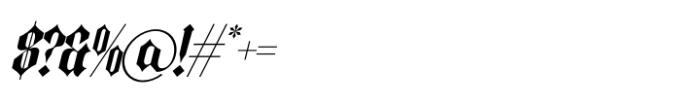 The Raffers Italic Font OTHER CHARS