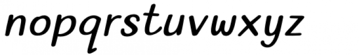The Rambutan Sans Italic Font LOWERCASE