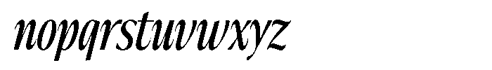 The Reading Wogue Condensed Italic Font LOWERCASE