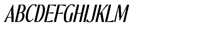 The Reading Wogue Condensed Oblique Font UPPERCASE